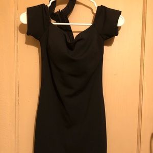 Off the shoulder little black dress